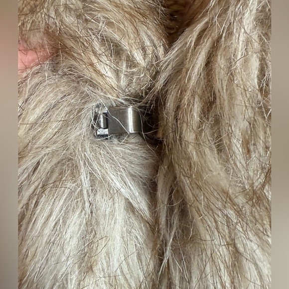 Tribal Faux Fur Trim Chunky Knit Cotton Blend Sweater Vest Jacket Womens XL - Picture 10 of 14